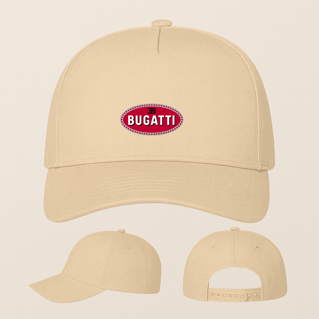 Bugatti Car Five Panel Twill Snapback Cap